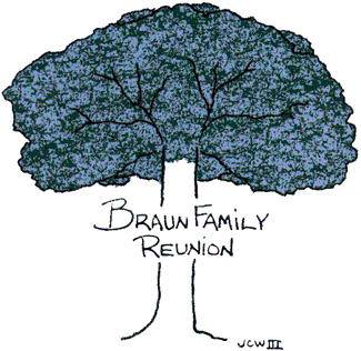 Braun Family Reunion Logo, drawn by Johncee Warren
